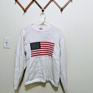 Cream US Flag Sweater